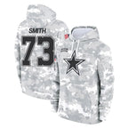 Kooe D.Cowboys #73 Tyler Smith Player Arctic Camo Salute to Service Hoodies Limited Game Stitched Jerseys