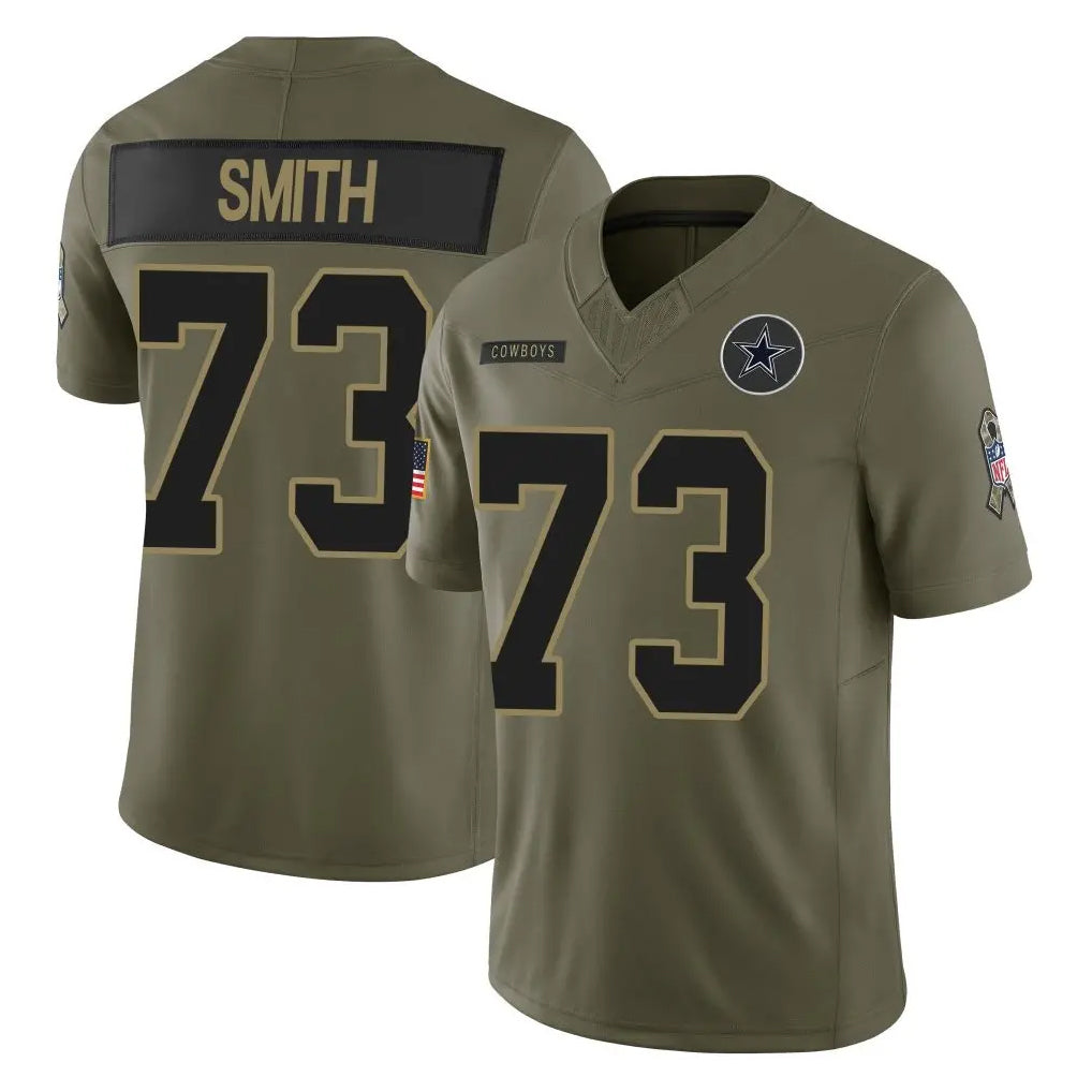 Kooe D.Cowboys #73 Tyler Smith Player Olive 2025 Salute to Service Limited Home Game Stitched Jerseys