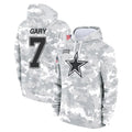 Kooe D.Cowboys #7 Rashan Gary Player Arctic Camo Salute to Service Hoodies Limited Game Stitched Jerseys