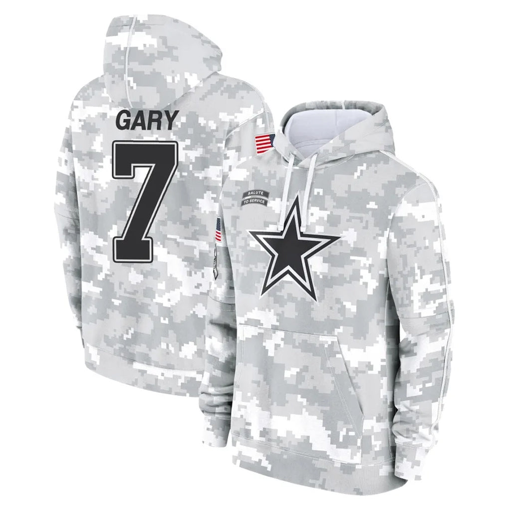 Kooe D.Cowboys #7 Rashan Gary Player Arctic Camo Salute to Service Hoodies Limited Game Stitched Jerseys