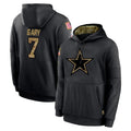 Kooe D.Cowboys #7 Rashan Gary Player Black Salute to Service Pullover Hoodies Limited Stitched Jerseys