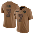Kooe D.Cowboys #7 Rashan Gary Player Brown Salute to Service Limited Home Game Stitched Jerseys