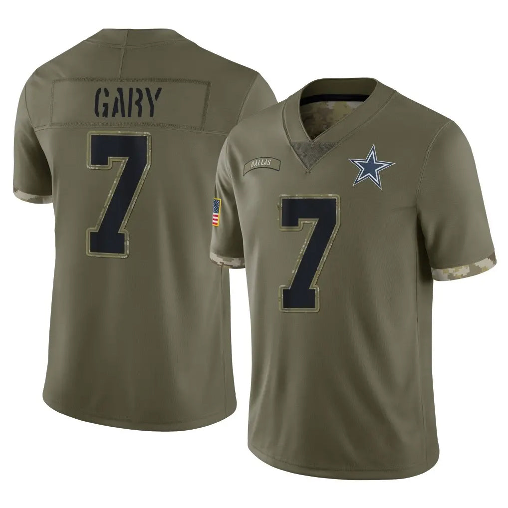 Kooe D.Cowboys #7 Rashan Gary Player Olive Salute to Service Limited Game Stitched Jerseys