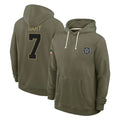 Kooe D.Cowboys #7 Rashan Gary Player Olive Salute to Service Pullover Hoodies Limited Stitched Jerseys