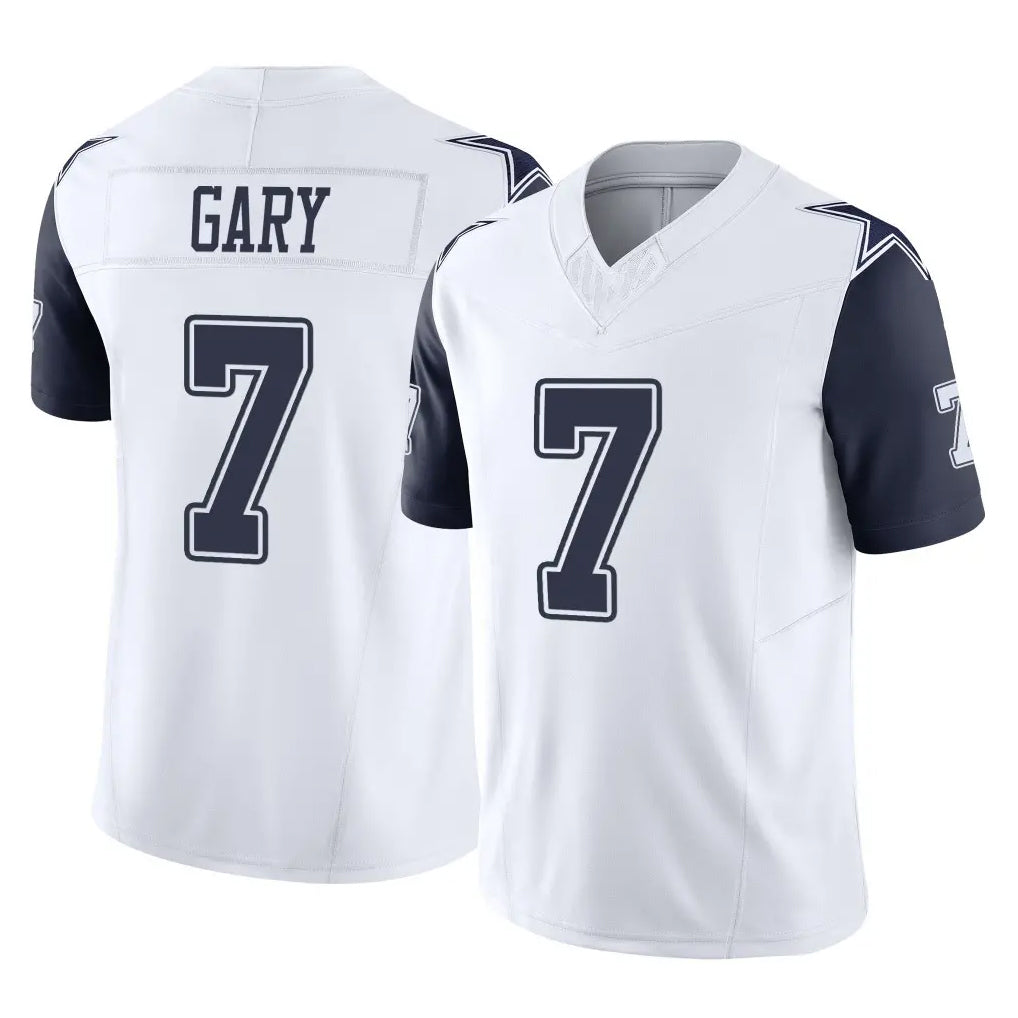 Kooe D.Cowboys #7 Rashan Gary Player White-Navy Limited Vapor F.U.S.E. Home Game Stitched Jerseys
