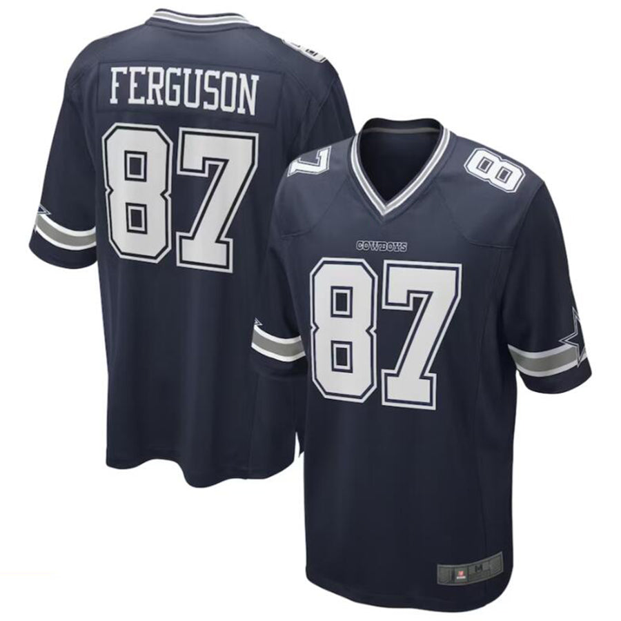Kooe D.Cowboys #87 Jake Ferguson Navy Game Jersey American Stitched  Jerseys