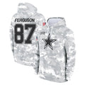 Kooe D.Cowboys #87 Jake Ferguson Player Arctic Camo Salute to Service Hoodies Limited Game Stitched Jerseys