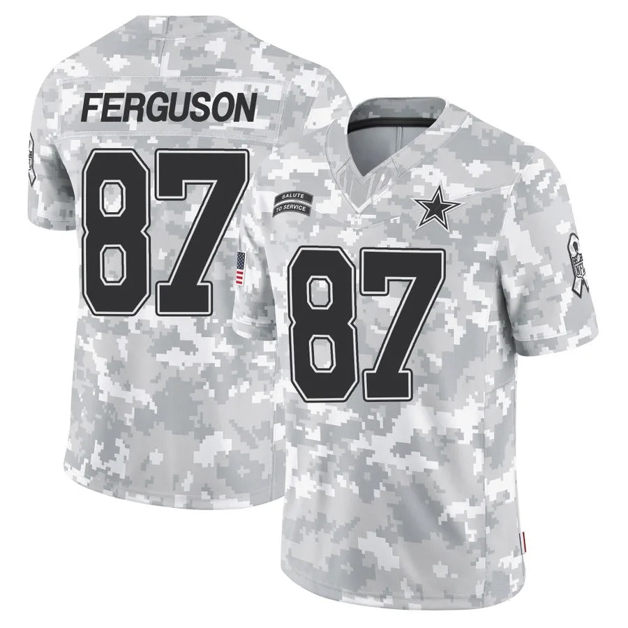 Kooe D.Cowboys #87 Jake Ferguson Player Arctic Camo Salute to Service Limited Stitched Jerseys