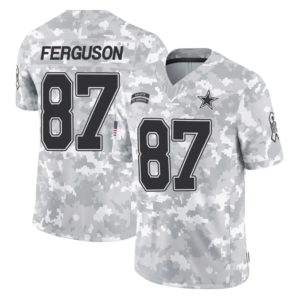 Kooe D.Cowboys #87 Jake Ferguson Player Arctic Camo Salute to Service Limited Home Game Stitched Jerseys