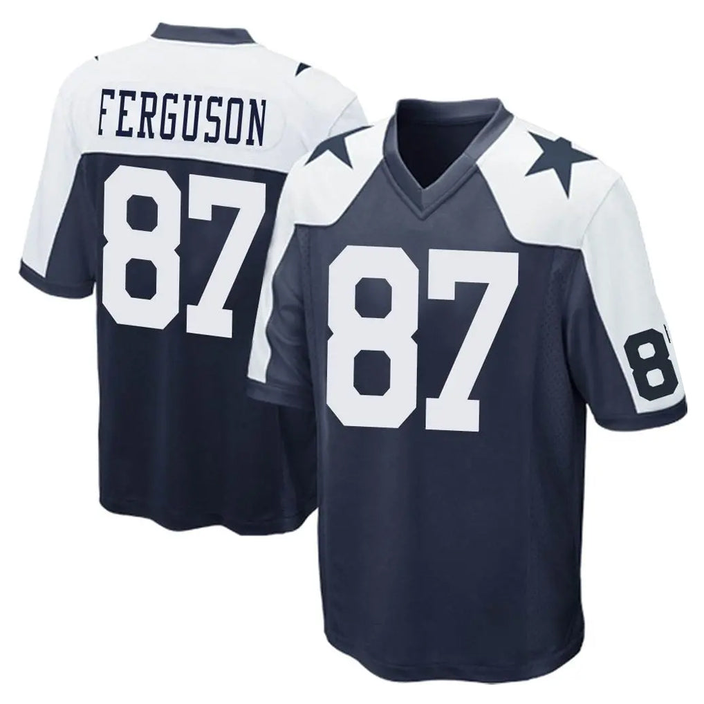 Kooe D.Cowboys #87 Jake Ferguson Player Navy-White Alternate Home Game Stitched Jerseys
