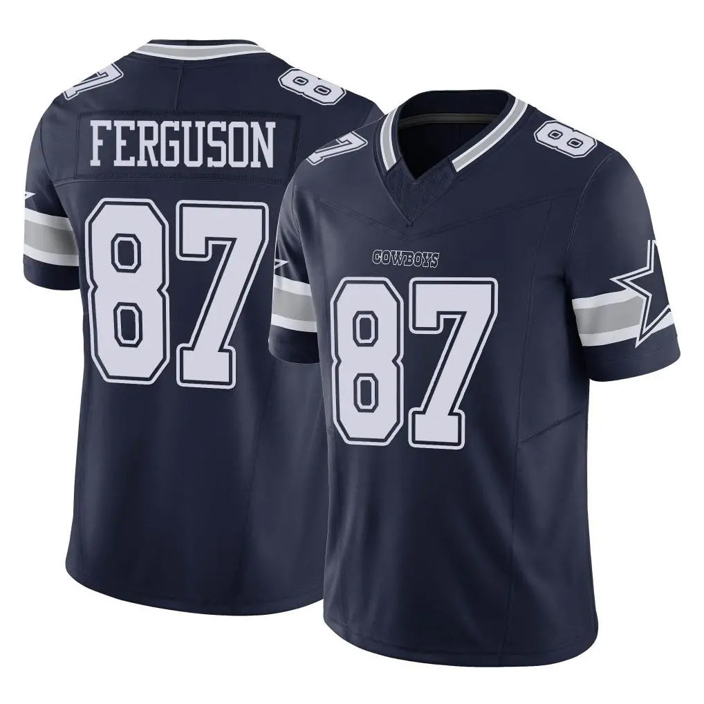 Kooe D.Cowboys #87 Jake Ferguson Player Navy Limited Vapor F.U.S.E. Home Game Stitched Jerseys