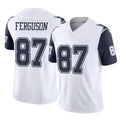 Kooe D.Cowboys #87 Jake Ferguson Player White-Navy Limited Vapor F.U.S.E. Home Game Stitched Jerseys