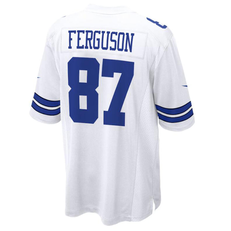 Kooe D.Cowboys #87 Jake Ferguson White Game Jersey American Stitched Jersey