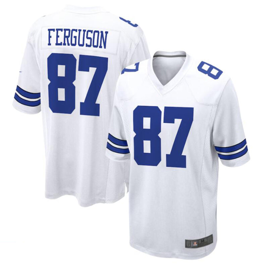Kooe D.Cowboys #87 Jake Ferguson White Game Jersey American Stitched Jerseys