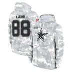 Kooe D.Cowboys #88 CeeDee Lamb Player Arctic Camo Salute to Service Hoodies Limited Game Stitched Jerseys