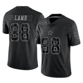 Kooe D.Cowboys #88 CeeDee Lamb Player Black Limited Reflective Home Game Stitched Jerseys