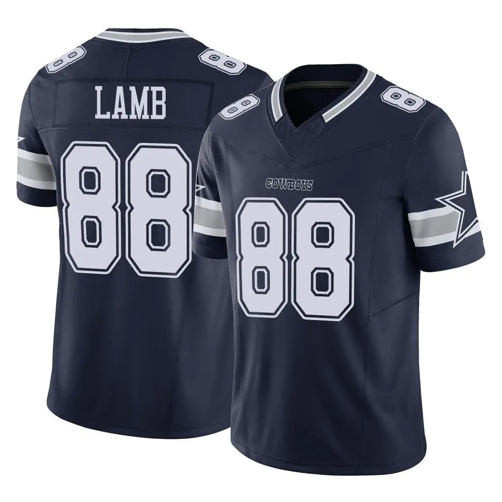 Kooe D.Cowboys #88 CeeDee Lamb Player Navy Limited Vapor F.U.S.E. Home Game Stitched Jerseys