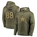 Kooe D.Cowboys #88 CeeDee Lamb Player Olive Salute to Service Pullover Hoodies Home Game Stitched Jerseys