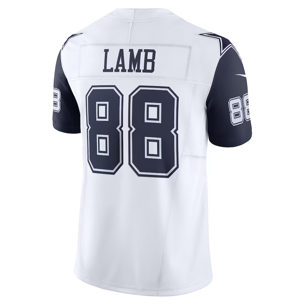 Kooe D.Cowboys #88 CeeDee Lamb White Vapor F.U.S.E. Limited Stitched Jerseys-1