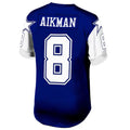 Kooe D.Cowboys #8 Troy Aikman Navy Legacy Replica Jersey American Stitched Jersey