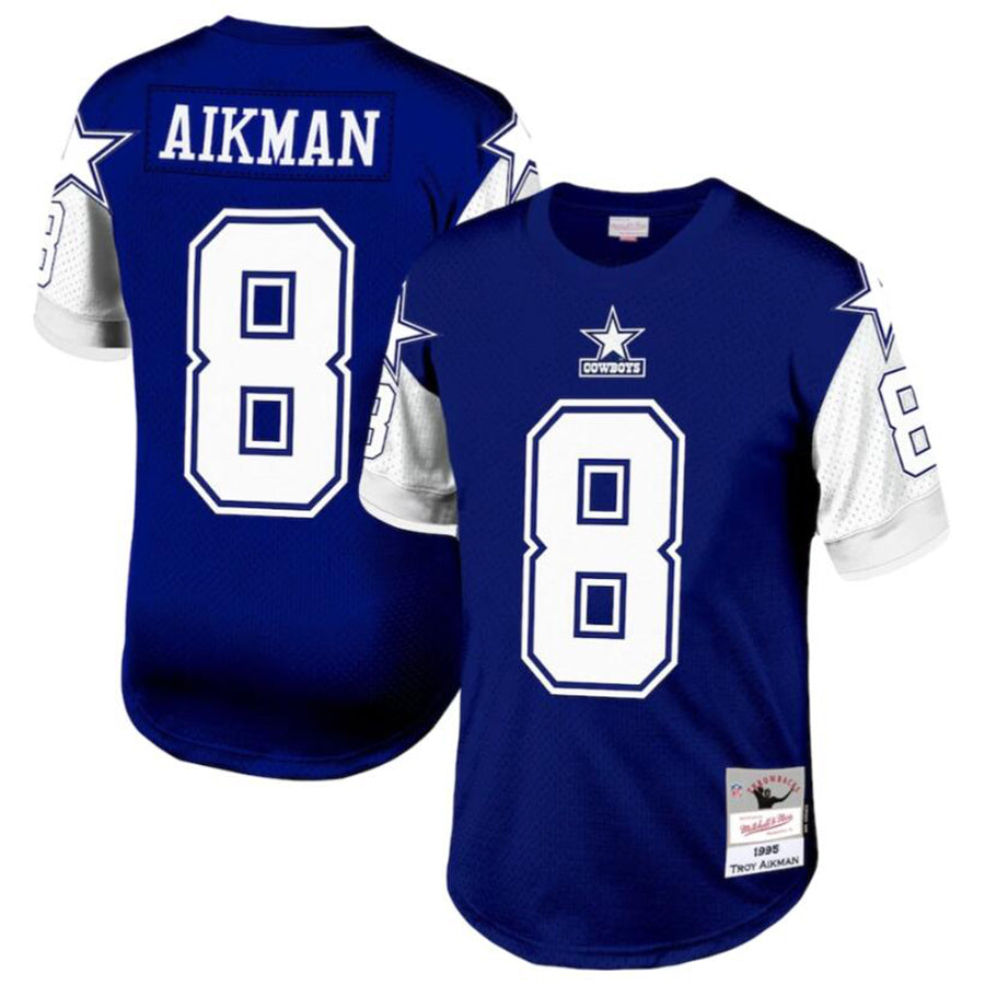 Kooe D.Cowboys #8 Troy Aikman Navy Legacy Replica Jersey American Stitched  Jerseys
