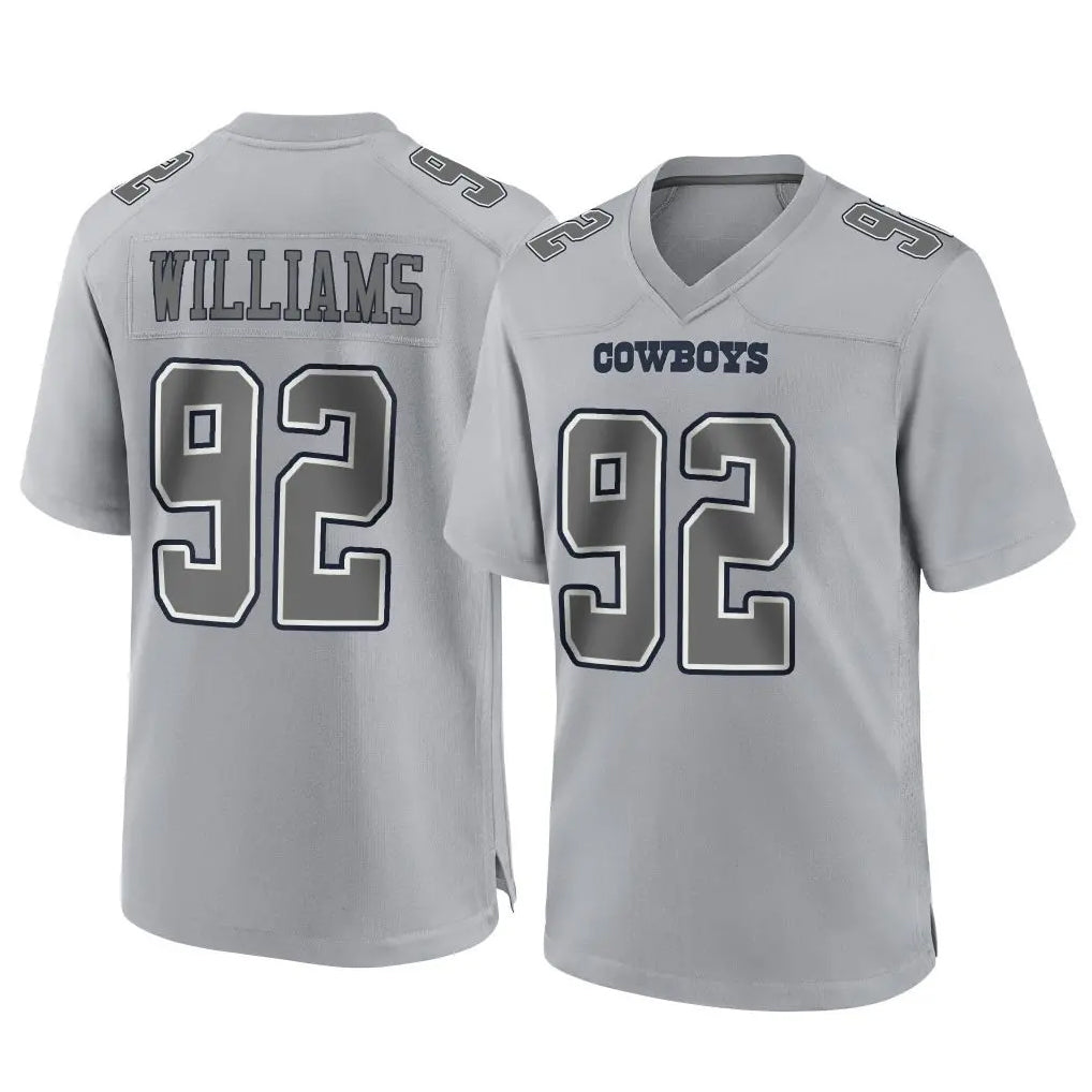 Kooe D.Cowboys #92 Quinnen Williams Player Gray Atmosphere Fashion Home Game Stitched Jerseys