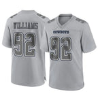 Kooe D.Cowboys #92 Quinnen Williams Player Gray Atmosphere Fashion Home Game Stitched Jerseys