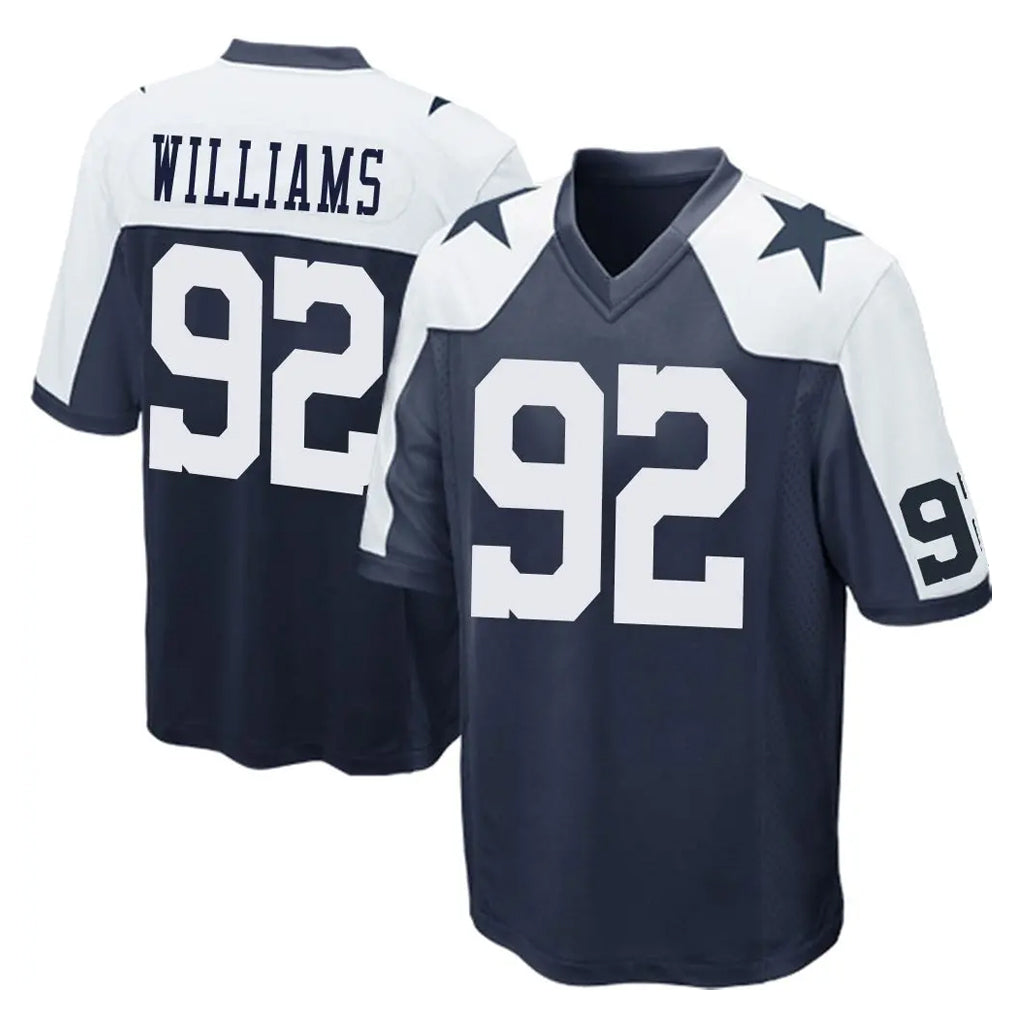 Kooe D.Cowboys #92 Quinnen Williams Player Navy-White Alternate Home Game Stitched Jerseys