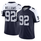 Kooe D.Cowboys #92 Quinnen Williams Player Navy-White Limited Alternate Vapor F.U.S.E. Home Game Stitched Jerseys