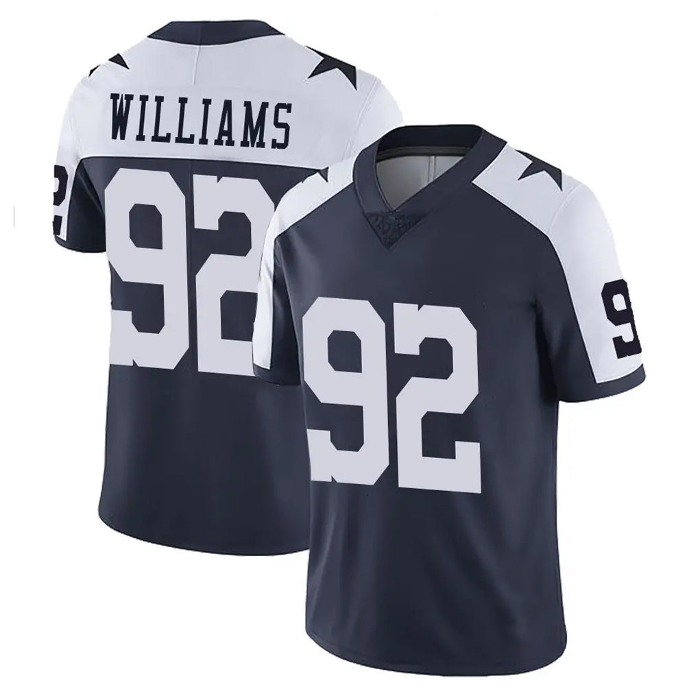 Kooe D.Cowboys #92 Quinnen Williams Player Navy-White Limited Alternate Vapor Untouchable Home Game Stitched Jerseys