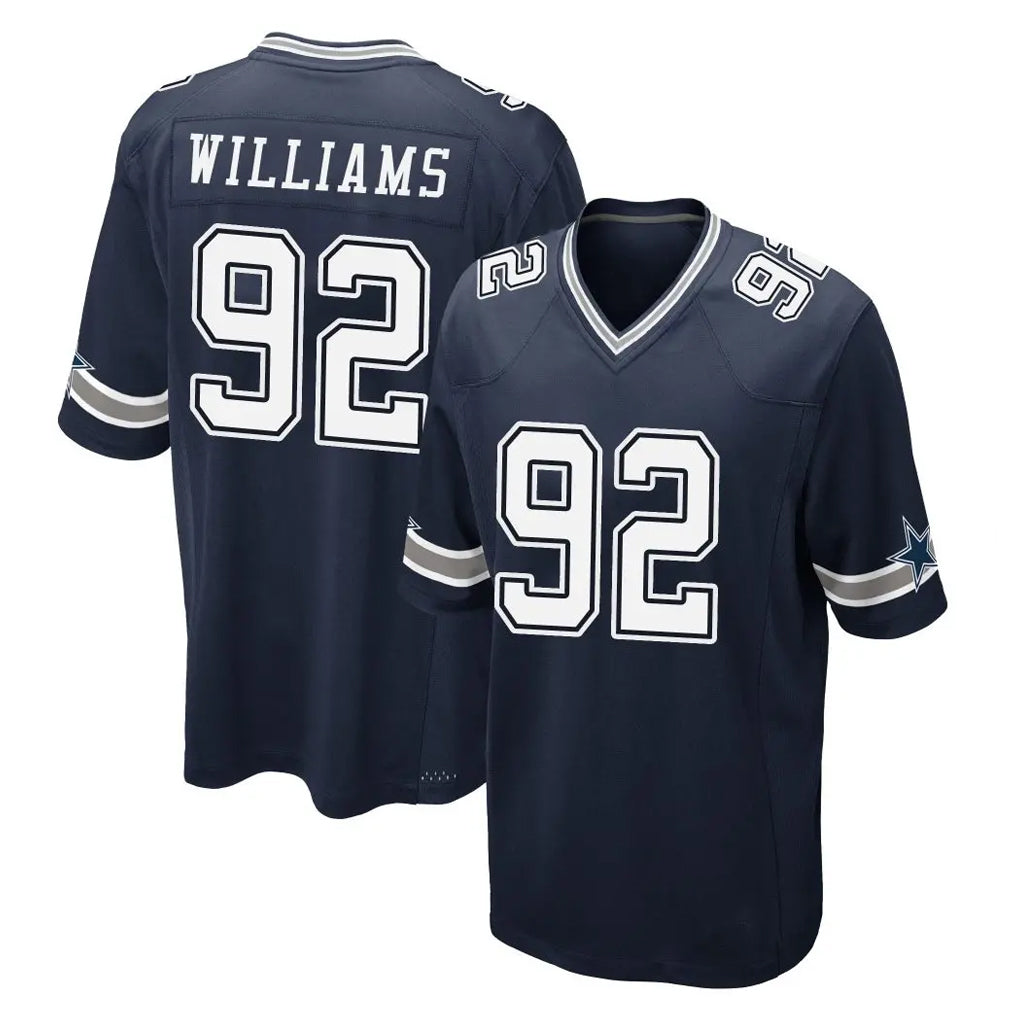 Kooe D.Cowboys #92 Quinnen Williams Player Navy Home Game Stitched Jerseys