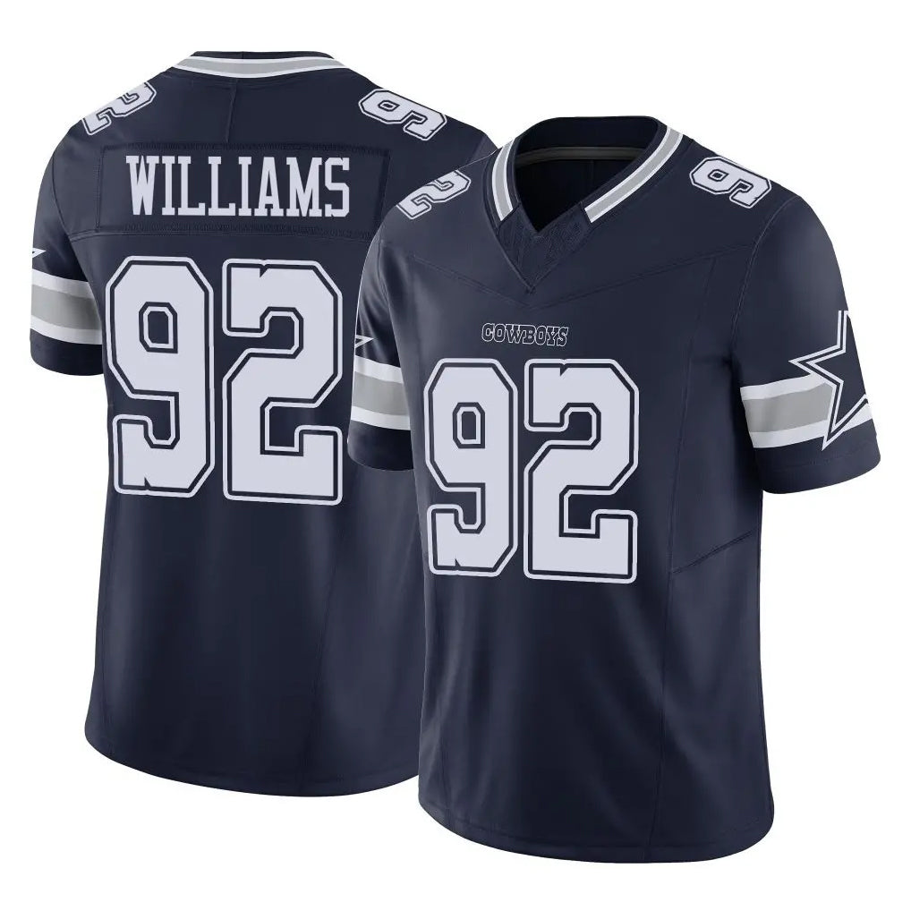 Kooe D.Cowboys #92 Quinnen Williams Player Navy Limited Vapor F.U.S.E. Home Game Stitched Jerseys