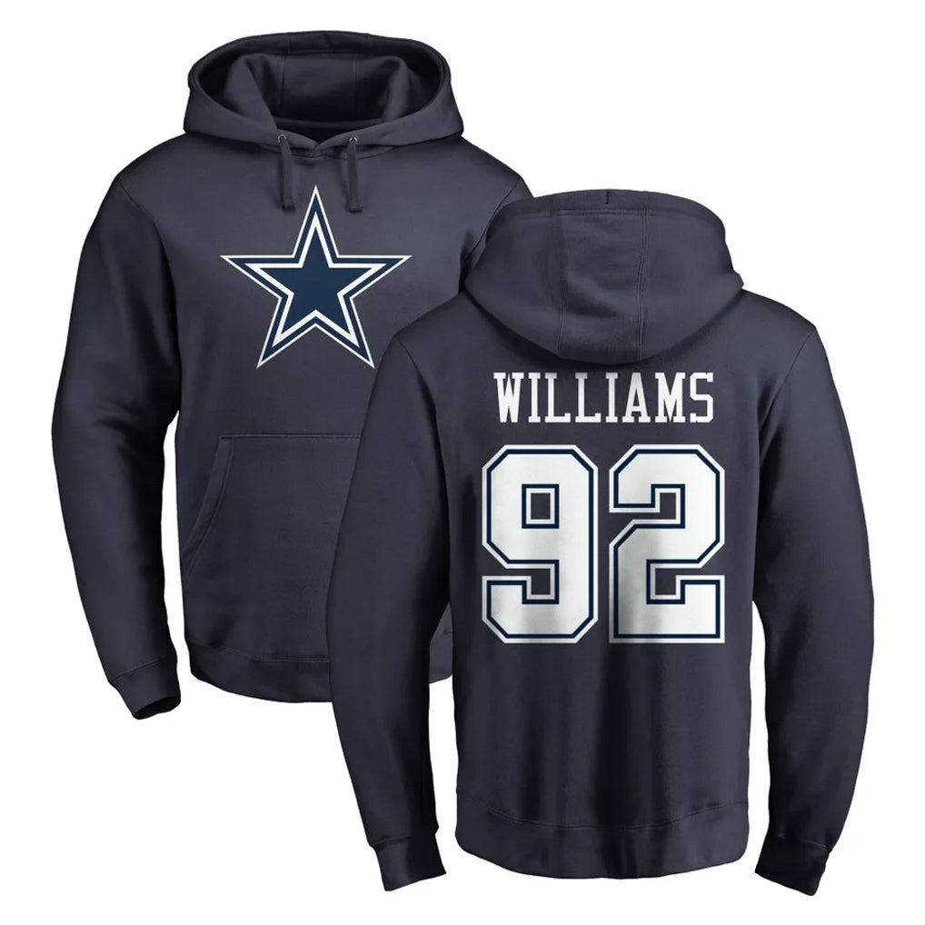 Kooe D.Cowboys #92 Quinnen Williams Player Navy Pullover Hoodies Limited Stitched Jerseys