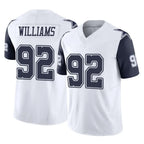 Kooe D.Cowboys #92 Quinnen Williams Player White-Navy Limited Vapor F.U.S.E. Home Game Stitched Jerseys