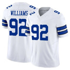 Kooe D.Cowboys #92 Quinnen Williams Player White Limited Vapor F.U.S.E. Home Game Stitched Jerseys