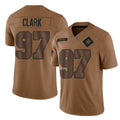 Kooe D.Cowboys #97 Kenny Clark Player Brown Salute to Service Limited Home Game Stitched Jerseys