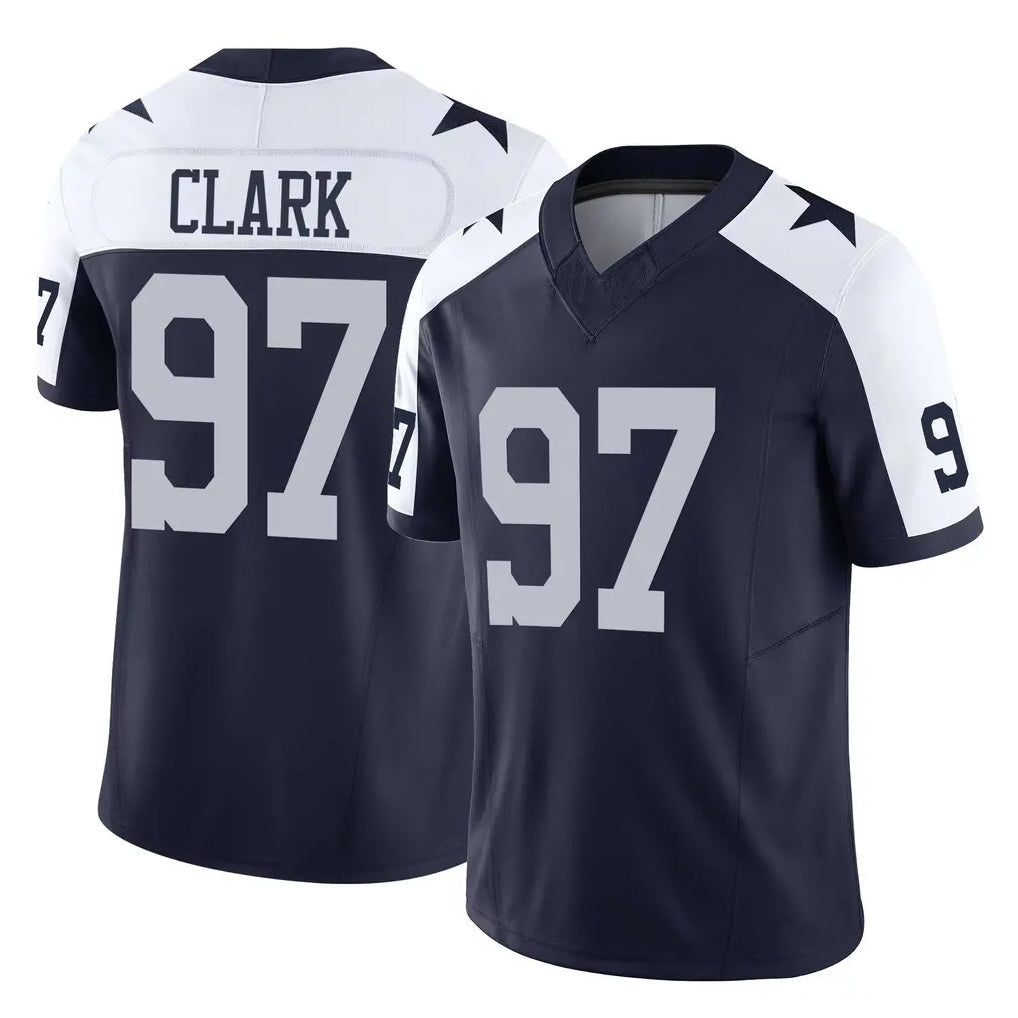 Kooe D.Cowboys #97 Kenny Clark Player Navy-White Limited Alternate Vapor F.U.S.E. Home Game Stitched Jerseys
