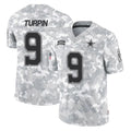 Kooe D.Cowboys #9 KaVontae Turpin Player Arctic Camo Salute to Service Limited Home Game Stitched Jerseys