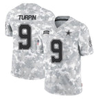 Kooe D.Cowboys #9 KaVontae Turpin Player Arctic Camo Salute to Service Limited Home Game Stitched Jerseys