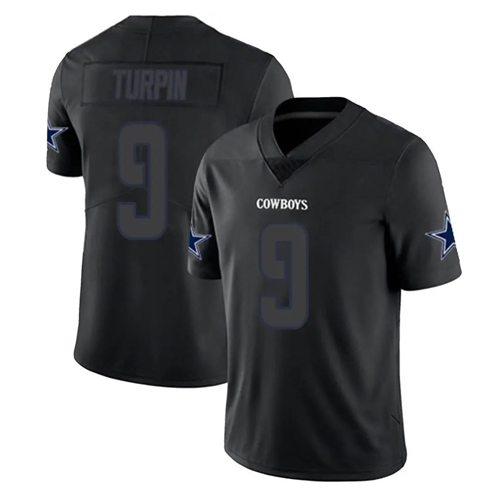 Kooe D.Cowboys #9 KaVontae Turpin Player Black Impact Limited Home Game Stitched Jerseys