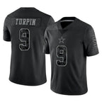 Kooe D.Cowboys #9 KaVontae Turpin Player Black Limited Reflective Home Game Stitched Jerseys