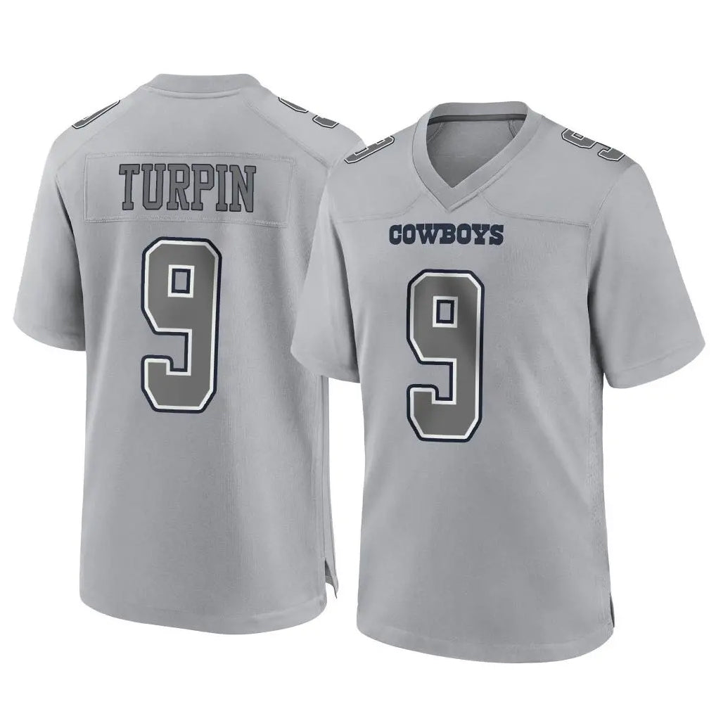Kooe D.Cowboys #9 KaVontae Turpin Player Gray Atmosphere Fashion Home Game Stitched Jerseys