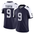 Kooe D.Cowboys #9 KaVontae Turpin Player Navy-White Limited Alternate Vapor F.U.S.E. Home Game Stitched Jerseys