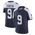 Kooe D.Cowboys #9 KaVontae Turpin Player Navy-White Limited Alternate Vapor Untouchable Home Game Stitched Jerseys