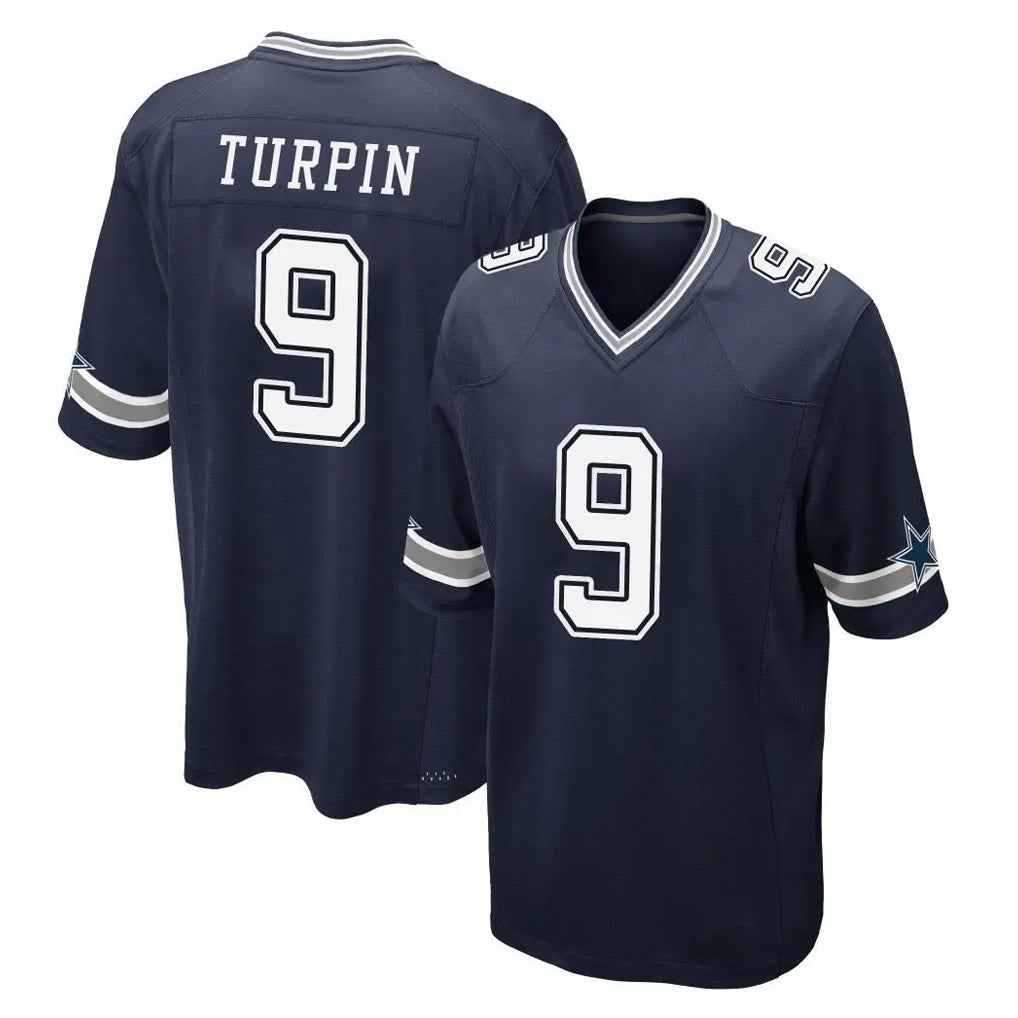 Kooe D.Cowboys #9 KaVontae Turpin Player Navy Home Game Stitched Jerseys