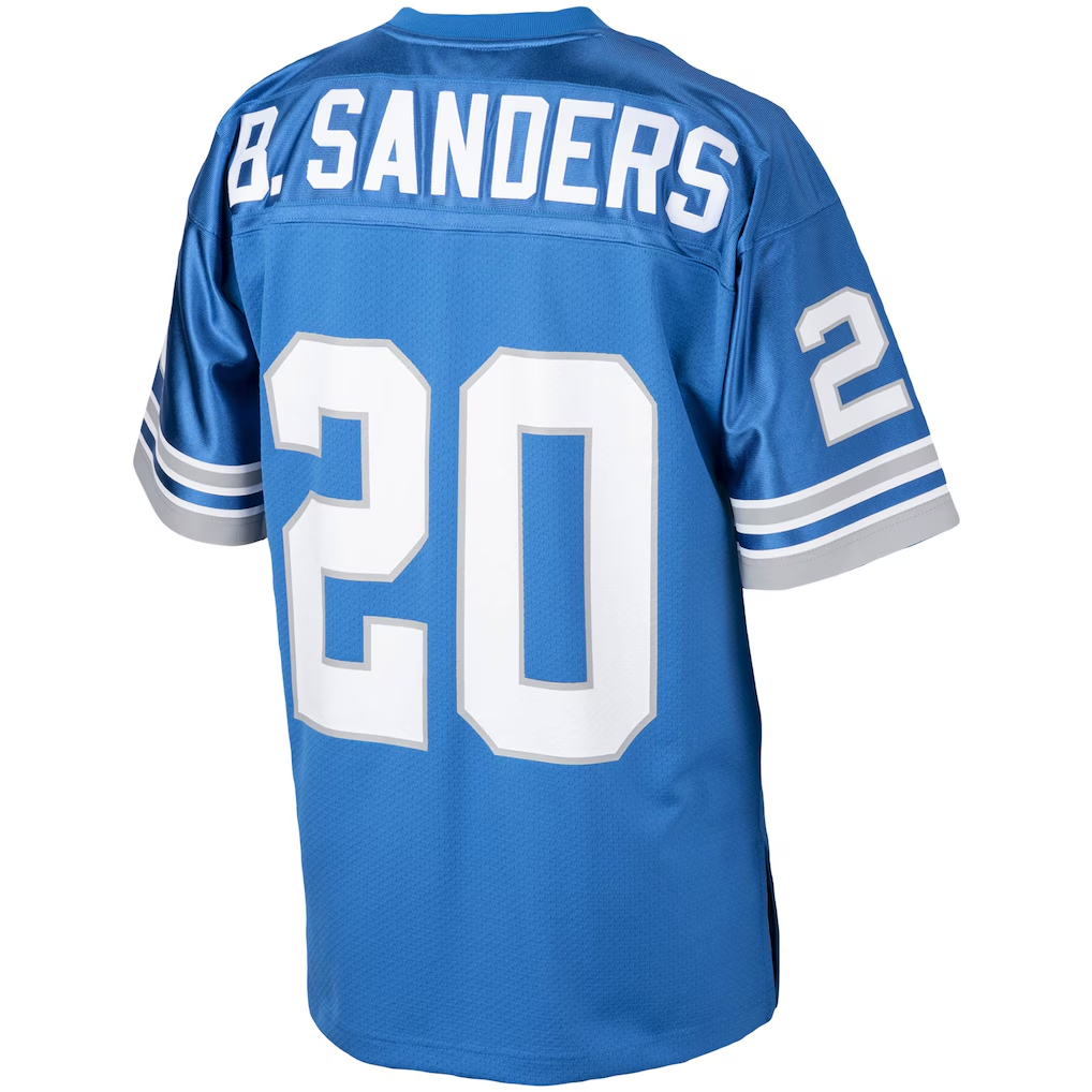 Kooe D.Lions 1993 #20 Barry Sanders Mitchell & Ness Blue Authentic Throwback Retired Player Stitched Puhic Jersey