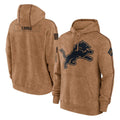 Kooe D.Lions Brown Salute to Service Hoodies Limited Game Blank Player Stitched Jerseys
