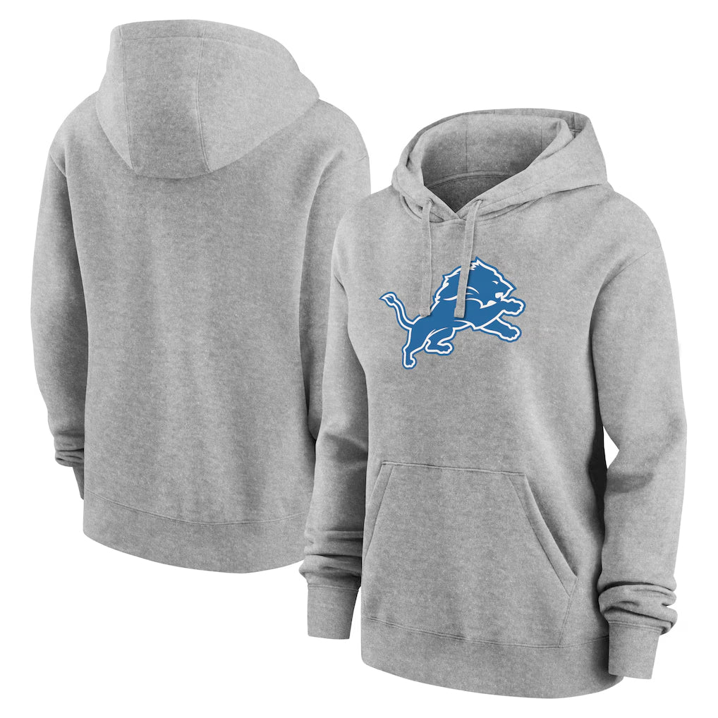 Kooe D.Lions Gray Pullover Hoodies Limited Blank Player Stitched Jerseys