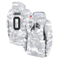 Kooe D.Lions #0 Jahmyr Gibbs Player Arctic Camo Salute to Service Hoodies Limited Game Stitched Jerseys