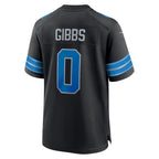 Kooe D.Lions #0 Jahmyr Gibbs Player Black Alternate Game Stitched Jerseys